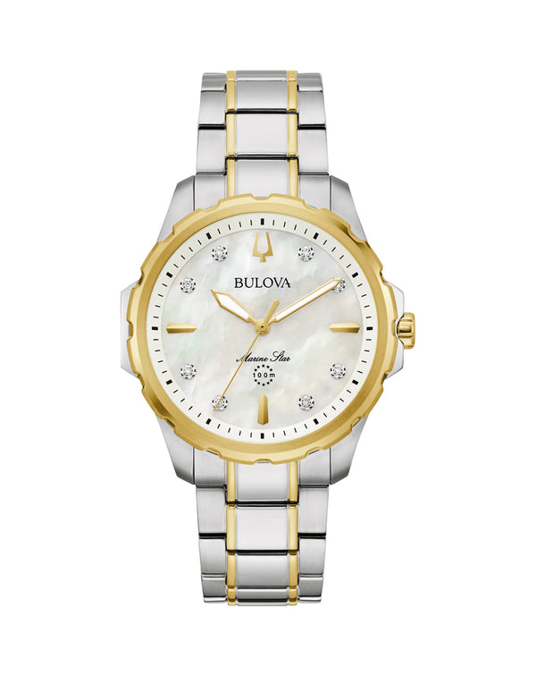 Bulova Woman's Marine Star Classic Diamond Watch 36MM