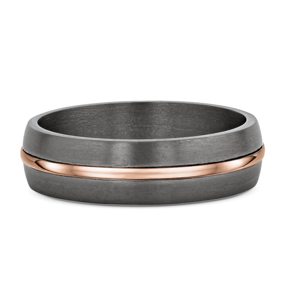 Tantalum and Rose Gold Wedding Ring