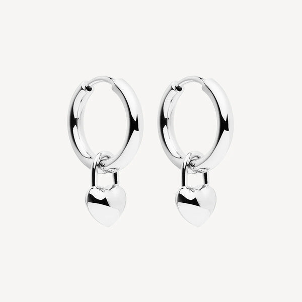 NAJO Amore Hoop Earrings Silver