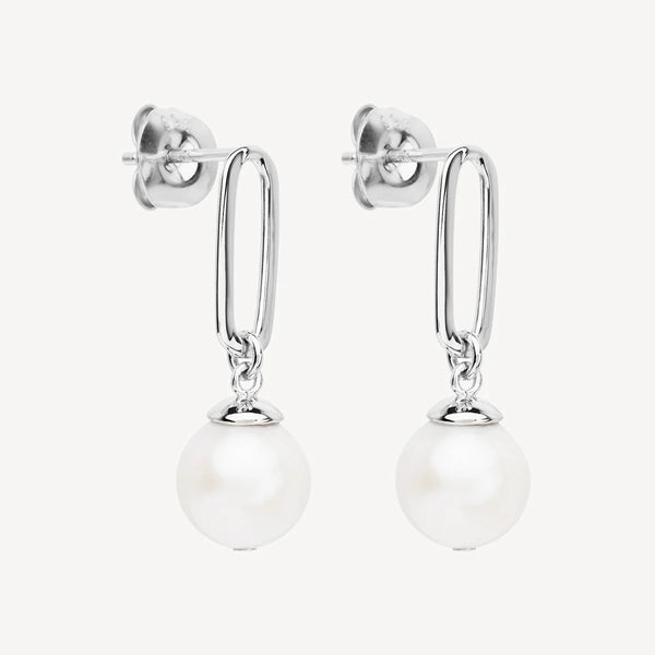 NAJO The Echantress Pearl Drop Stud Silver