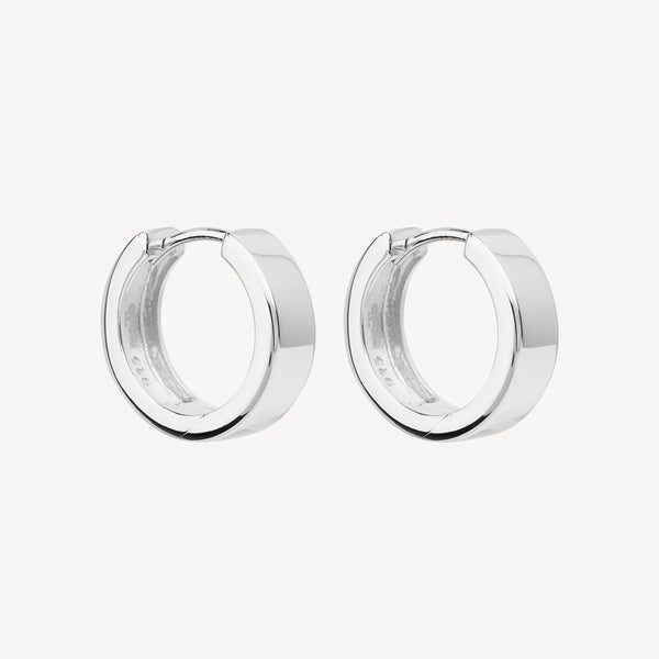 NAJO Stella Huggie Earrings Silver