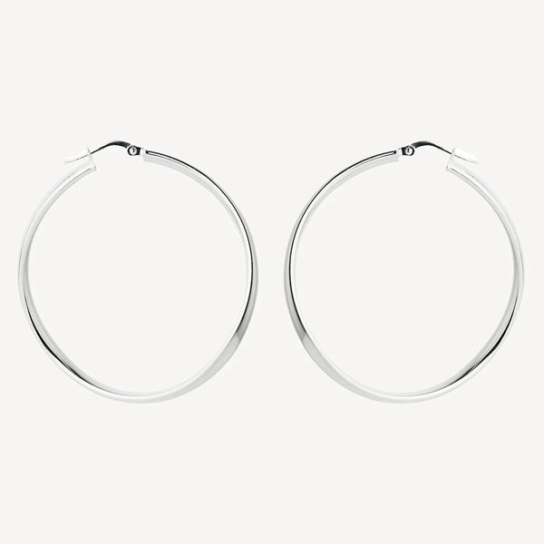 NAJO Odyssey Hoop Earrings Silver