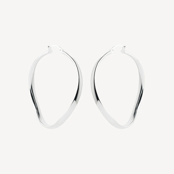 NAJO Odyssey Hoop Earrings Silver