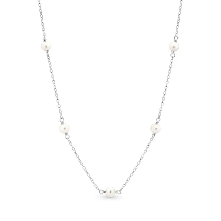 Sterling Silver 5mm Freshwater Pearl necklet, 45cm