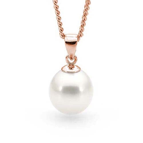 9ct Rose Gold 10mm Freshwater Pearl Pendant