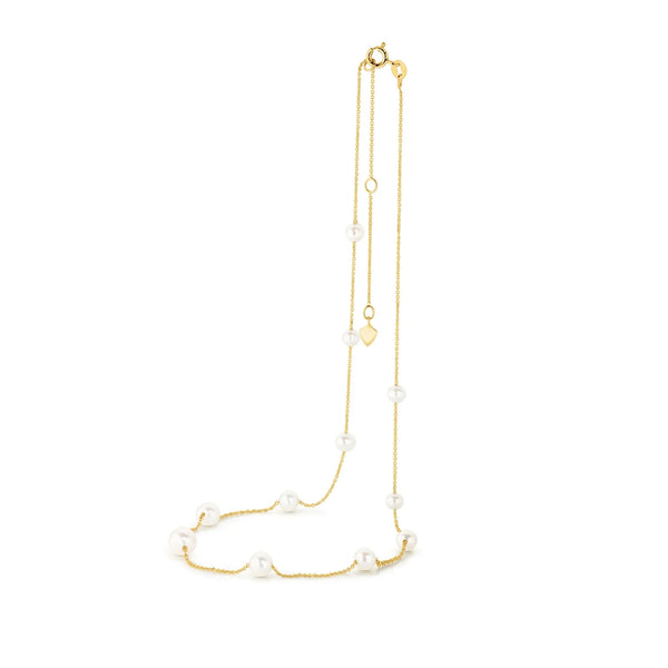 9ct Yellow Gold Freshwater pearl necklet