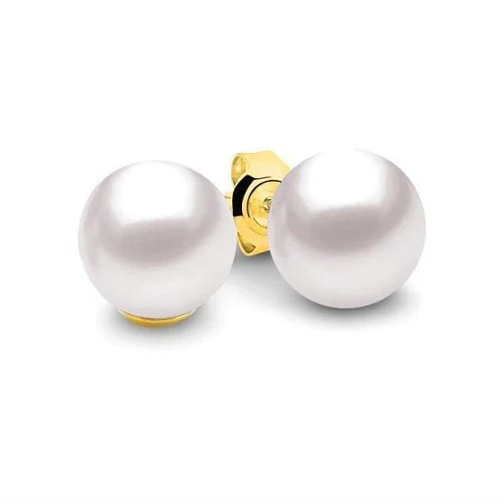 9ct Yellow Gold 6mm Freshwater Pearl stud earrings