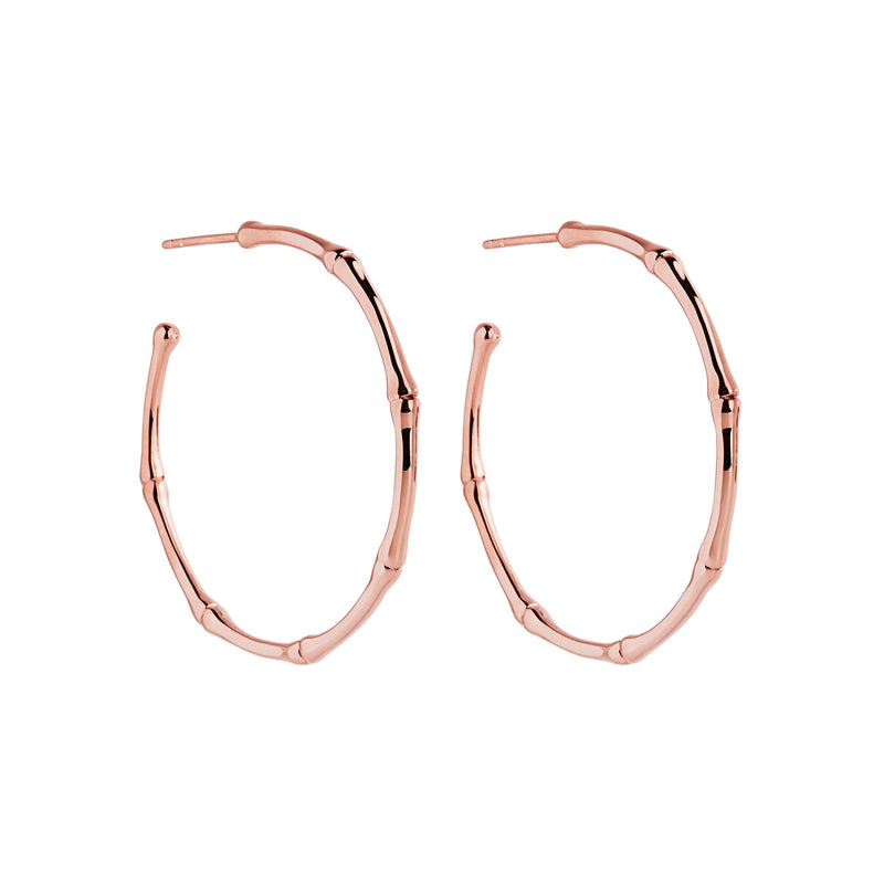 Rose gold deals oval earrings